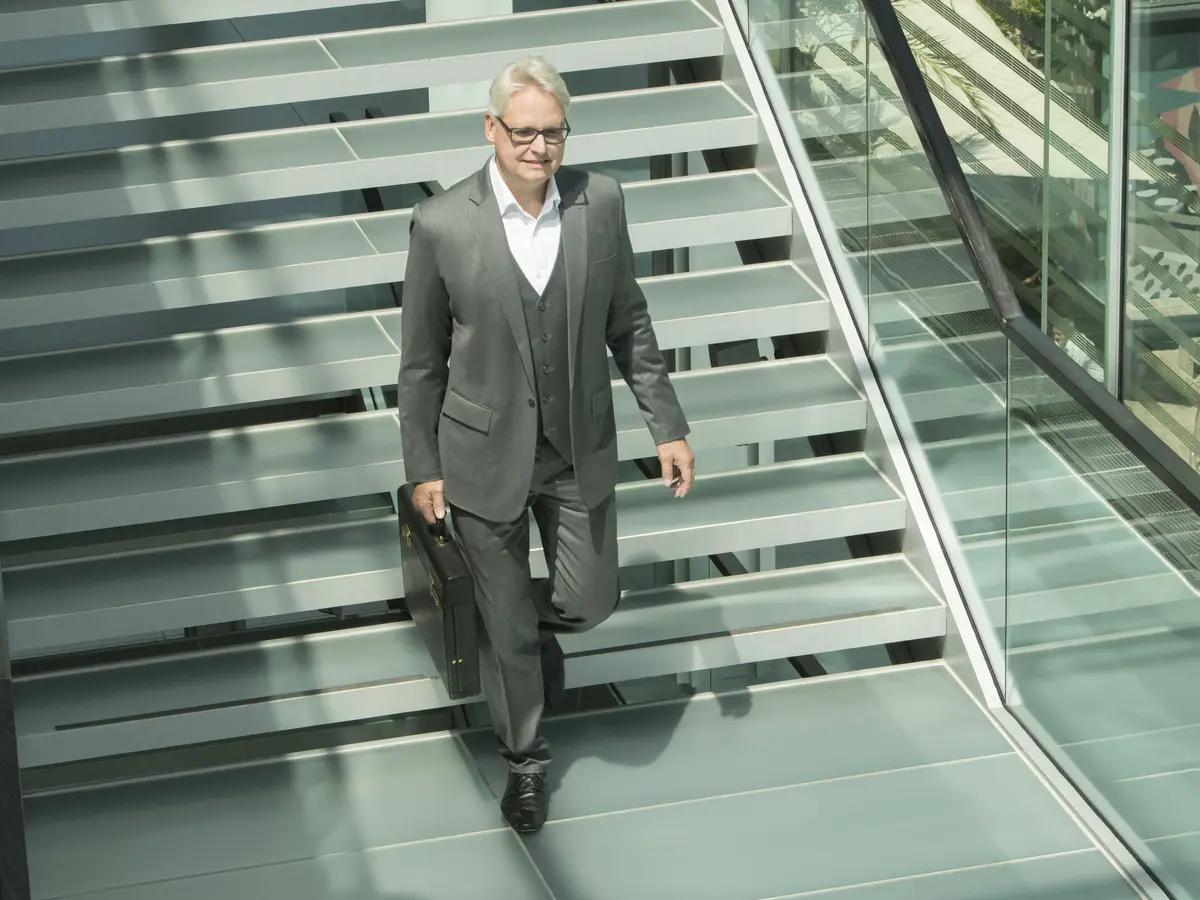 Winfried Schröter auf dem Weg in ein Unternehmen